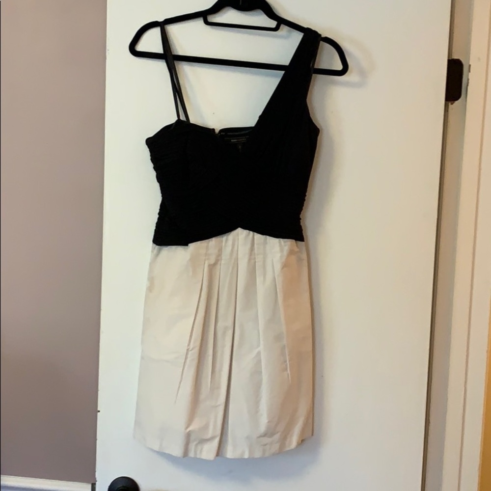 Black BCBG maxazria dress with white skirt